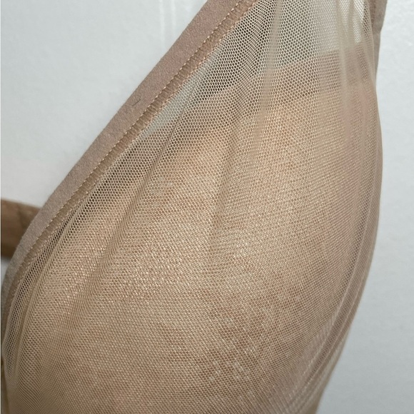 Natori 32DD BRA Tan Highlight Contour Winkle-free Pads Cafe Mesh Stretch 721267 - Picture 4 of 9